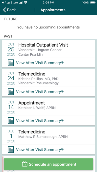 My Health at Vanderbilt screenshot 3