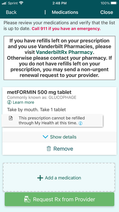 My Health at Vanderbilt screenshot 2