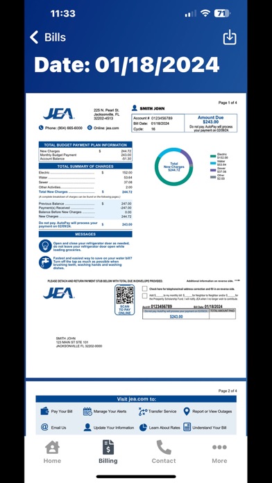 My JEA screenshot 3