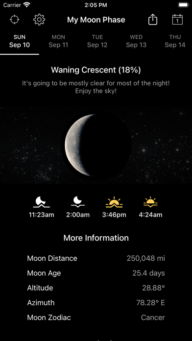My Moon Phase - Lunar Calendar screenshot 3