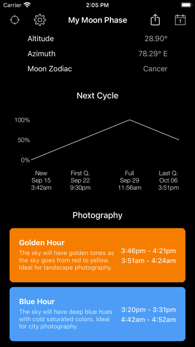 My Moon Phase - Lunar Calendar screenshot 2