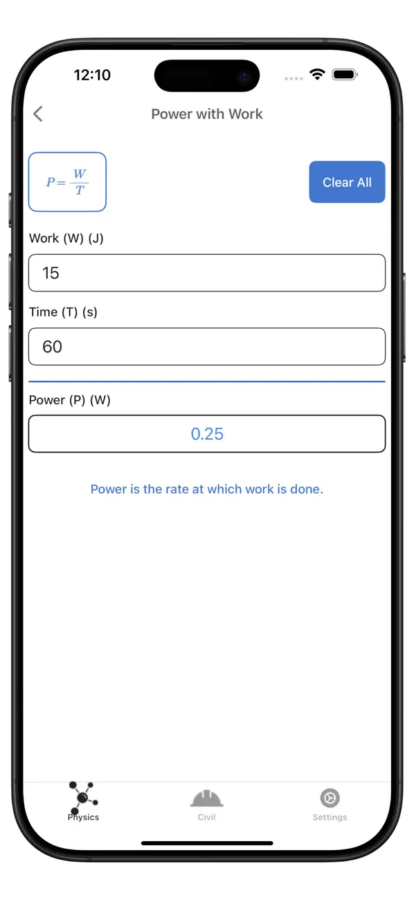 My Physics Calculator screenshot 1