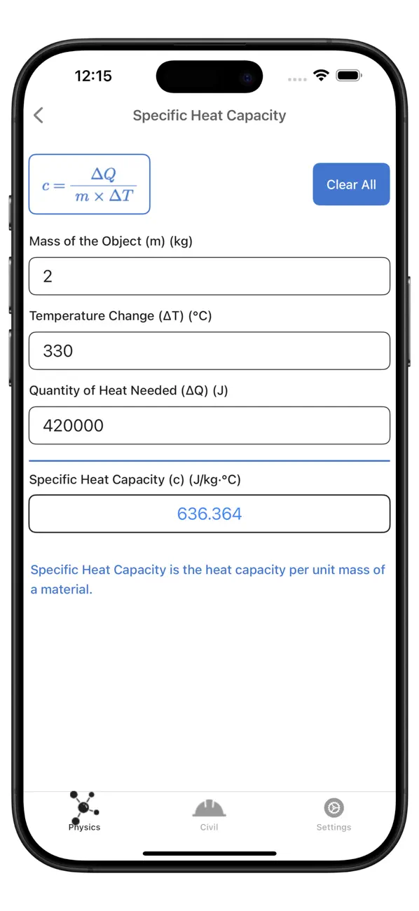 My Physics Calculator screenshot 4