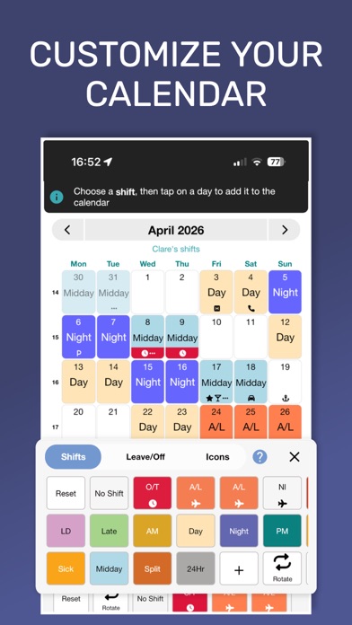 My Shift Planner - Calendar screenshot 4