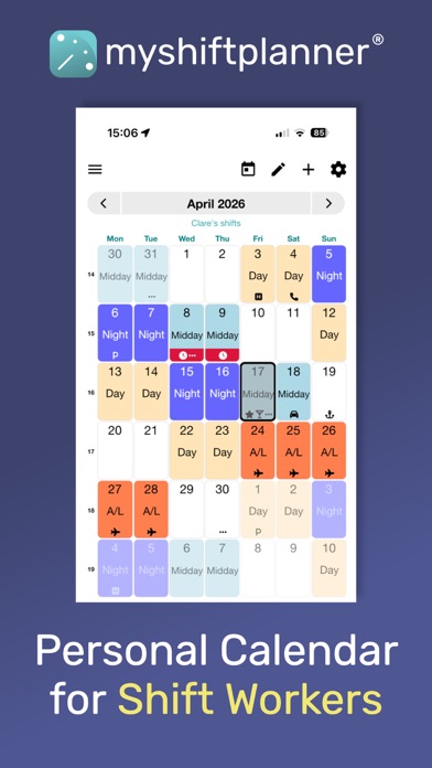 My Shift Planner - Calendar screenshot 10