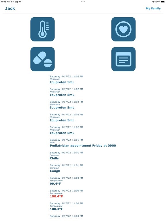 My Sick Family Illness Tracker screenshot 8