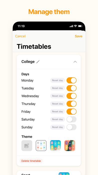 My Timetable - Quick & Simple screenshot 2