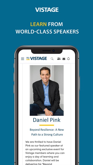 My Vistage screenshot 2