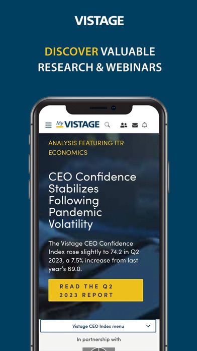 My Vistage screenshot 3