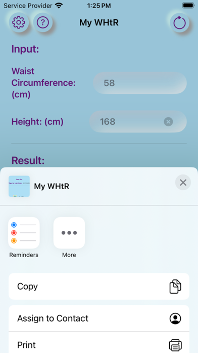 My WHtR: Waist to Height Ratio screenshot 2