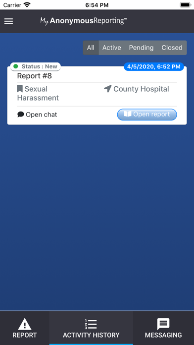 MyAnonymousReporting screenshot 3