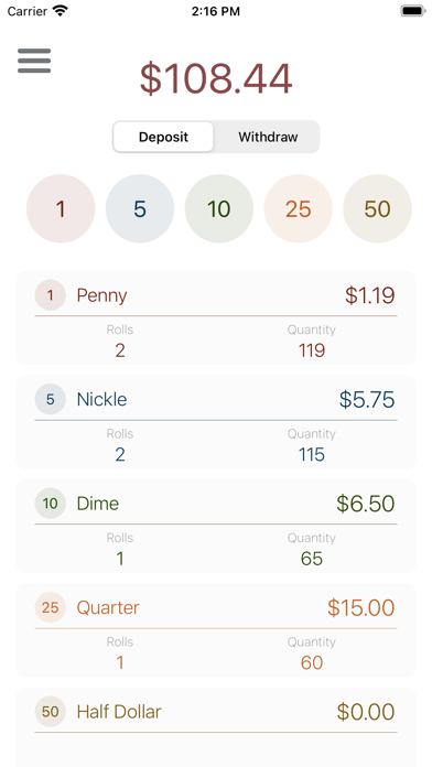 MyChange Counter. screenshot 2
