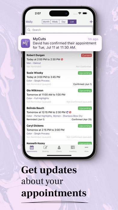 MyCuts Appointment Scheduling screenshot 2