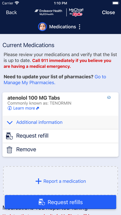 MyEEHealth screenshot 3