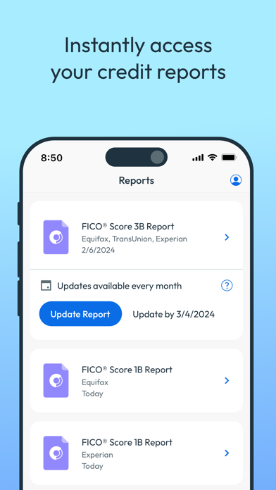 myFICO - FICO Score Monitoring screenshot 2