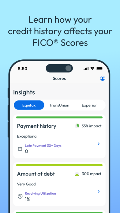 myFICO - FICO Score Monitoring screenshot 4