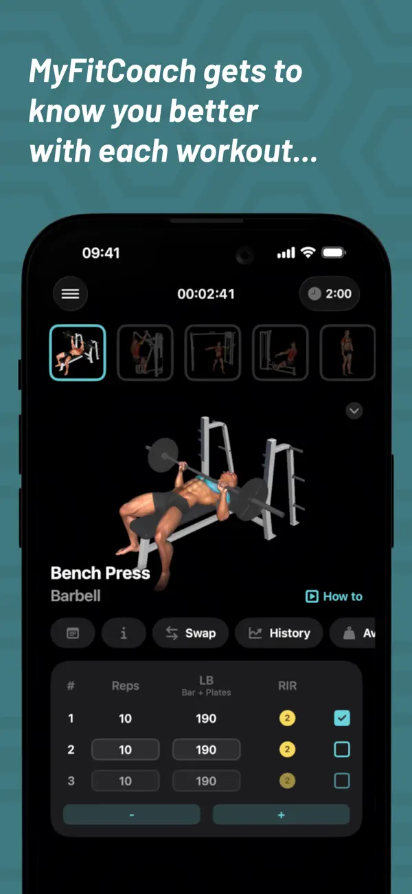 MyFitCoach - Workout Planner screenshot 4