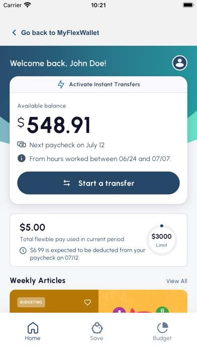 myFlexWallet screenshot 1
