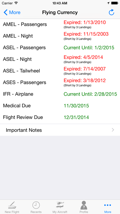 MyFlightbook screenshot 2
