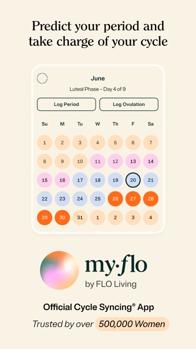 MyFlo® Period Tracker Calendar screenshot 2