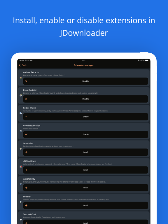 MyJDownloader Remote screenshot 2