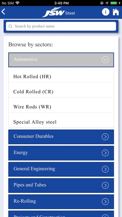 MyJSW screenshot 2