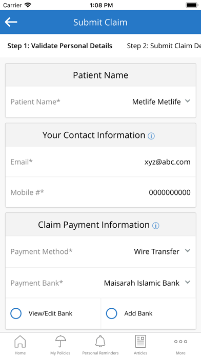 myMetLife Gulf Middle East screenshot 1
