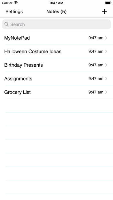 MyNotePad screenshot 1