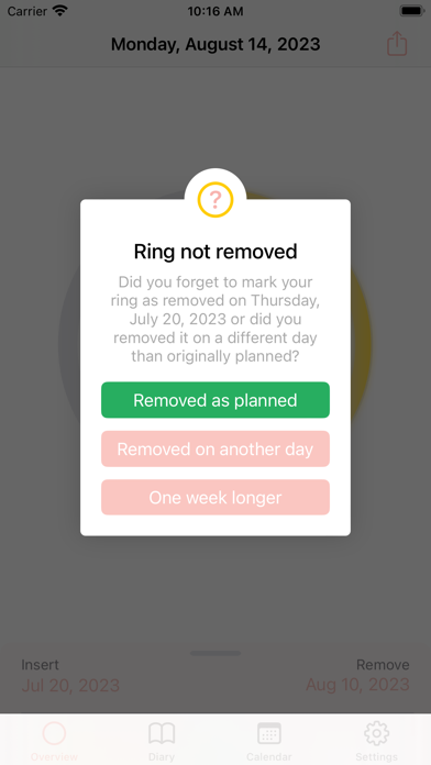 MyRing - contraceptive ring screenshot 3