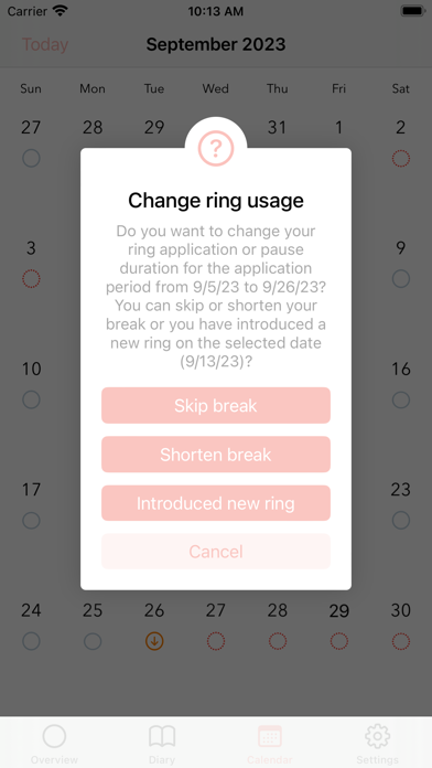 MyRing - contraceptive ring screenshot 4