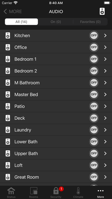 Myro:Home for Leviton/HAI screenshot 2