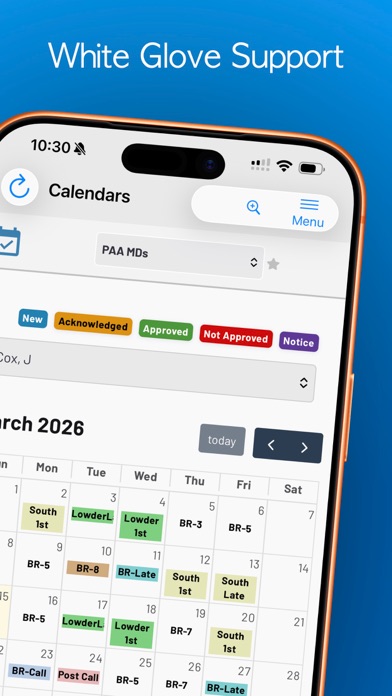 myStaffSchedule screenshot 2