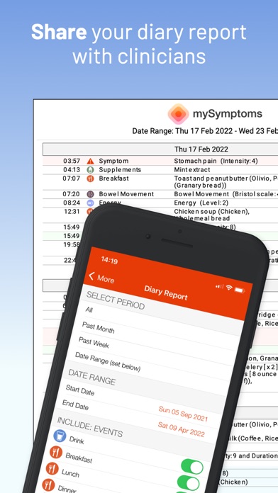 mySymptoms Food Diary screenshot 2