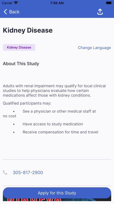 MyTrialApp screenshot 2