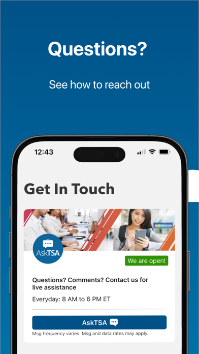 MyTSA screenshot 1