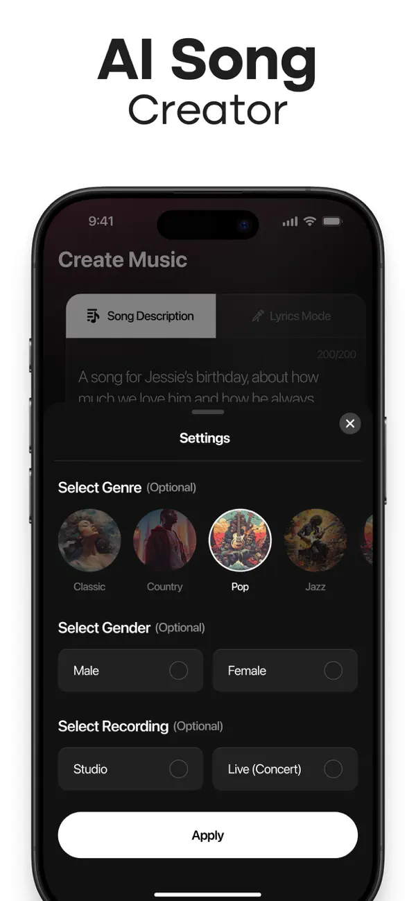 MyTunes : AI Music Generator screenshot 1