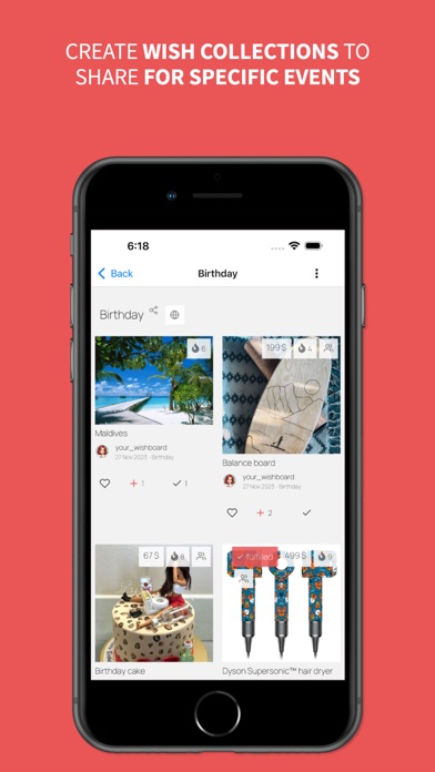 myWishBoard wishlists screenshot 2