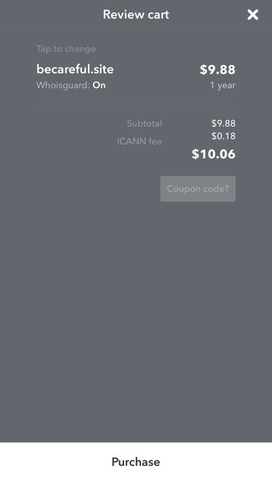 Namecheap screenshot 1