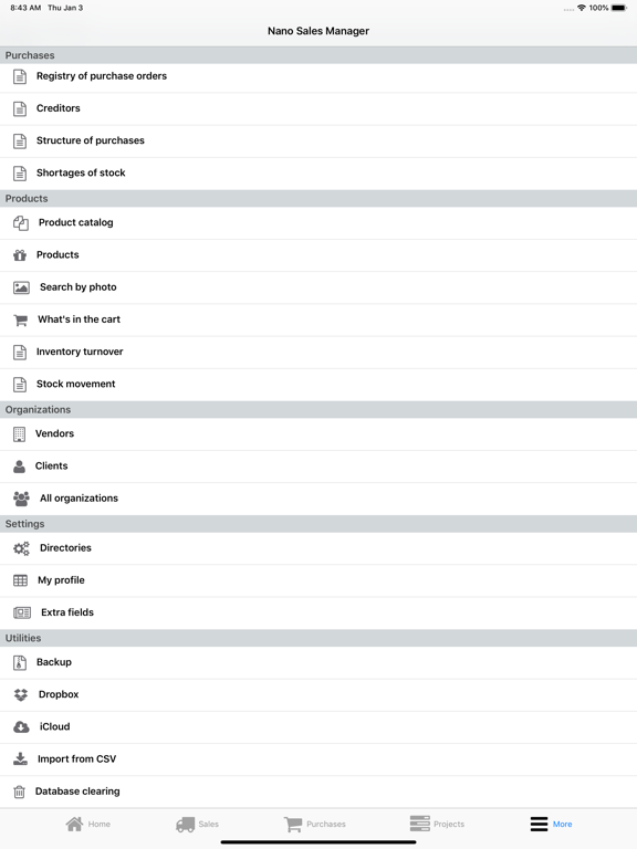 Nano Sales Manager screenshot 3
