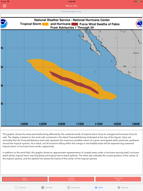 National Hurricane Center Data screenshot 3