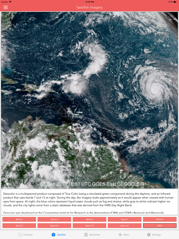 National Hurricane Center Data screenshot 5