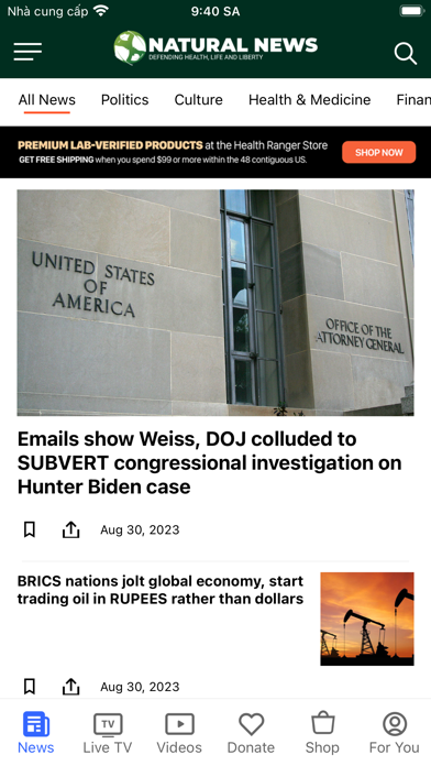 NaturalNews APP screenshot 2