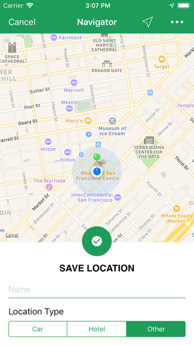 Navigator: Back to location screenshot 1