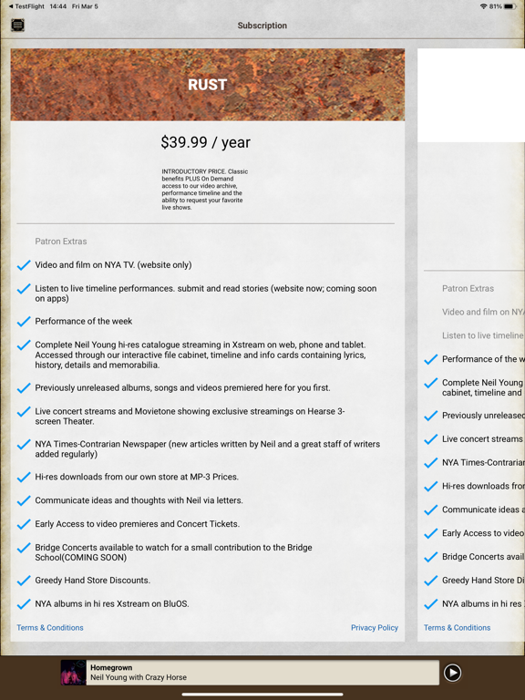 Neil Young Archives screenshot 1