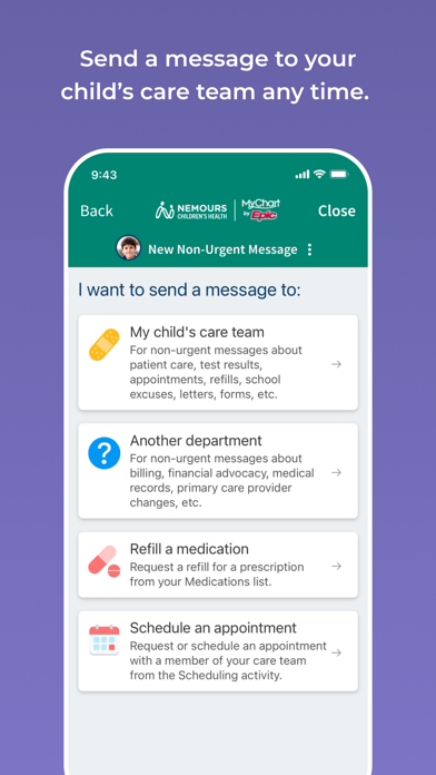 Nemours Children’s MyChart screenshot 3