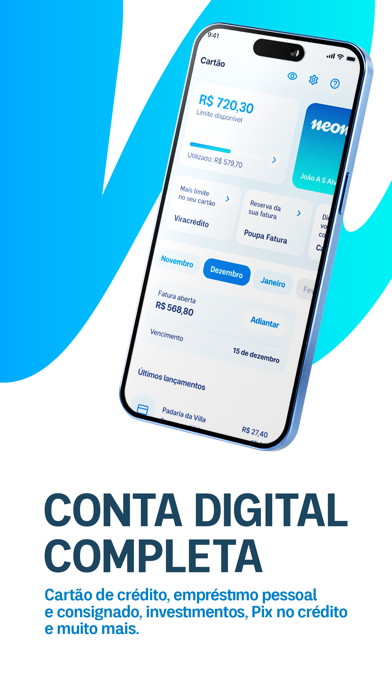 Neon: cartão de crédito screenshot 4