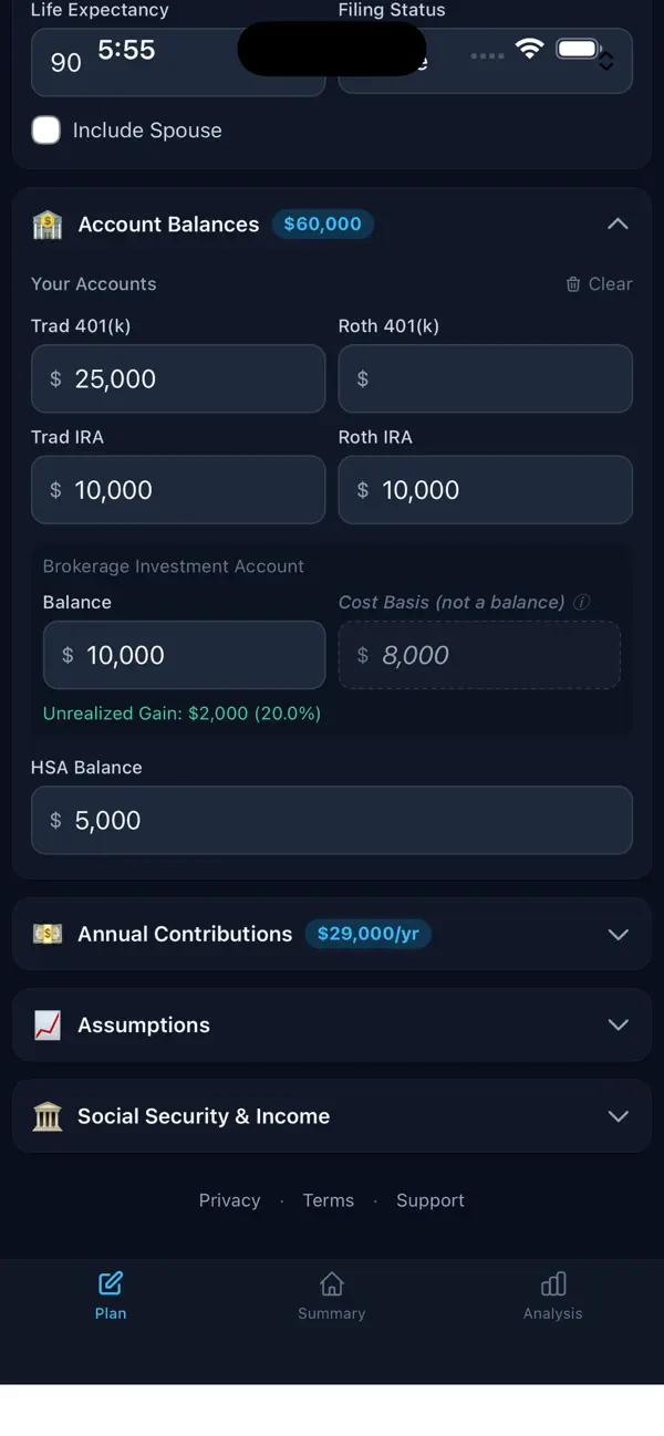 NestPlan Retirement Planner screenshot 1