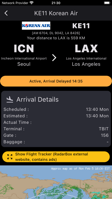 New Delhi Gandhi Flight Info screenshot 2