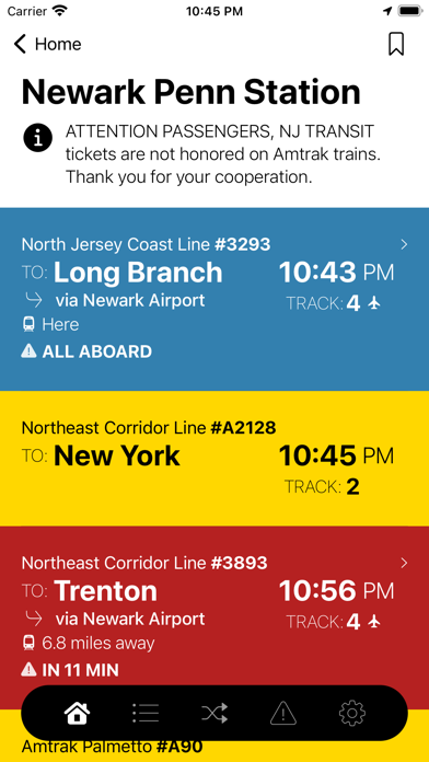New Jersey Rail Departures screenshot 5