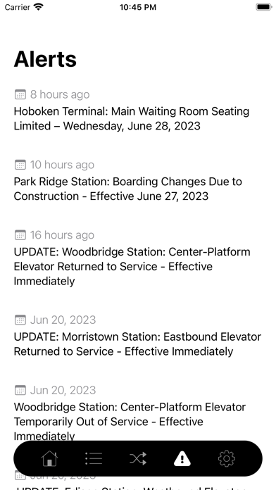 New Jersey Rail Departures screenshot 1